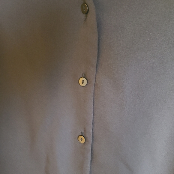 Mango blouse with puff sleeve button v neck preppy vintage style NWT - Picture 4 of 7